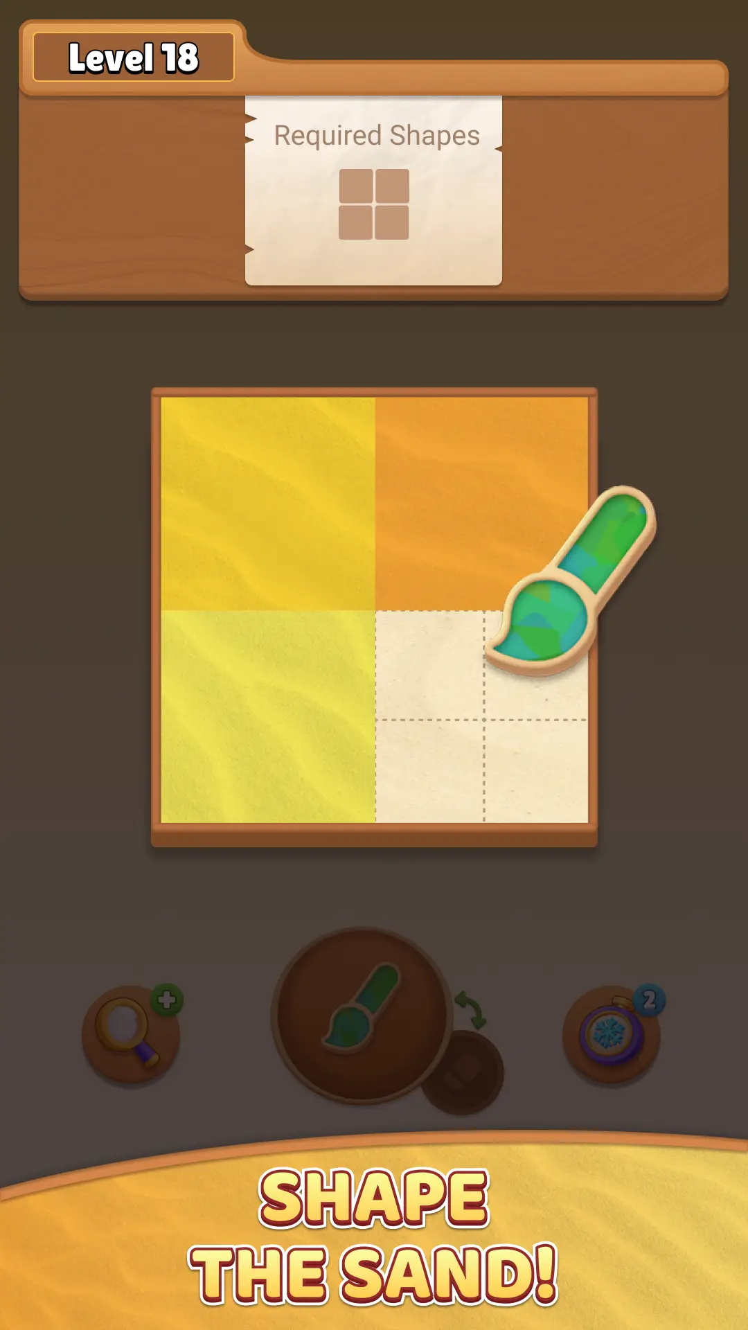 Sand Shape geometric puzzle gameplay screenshot